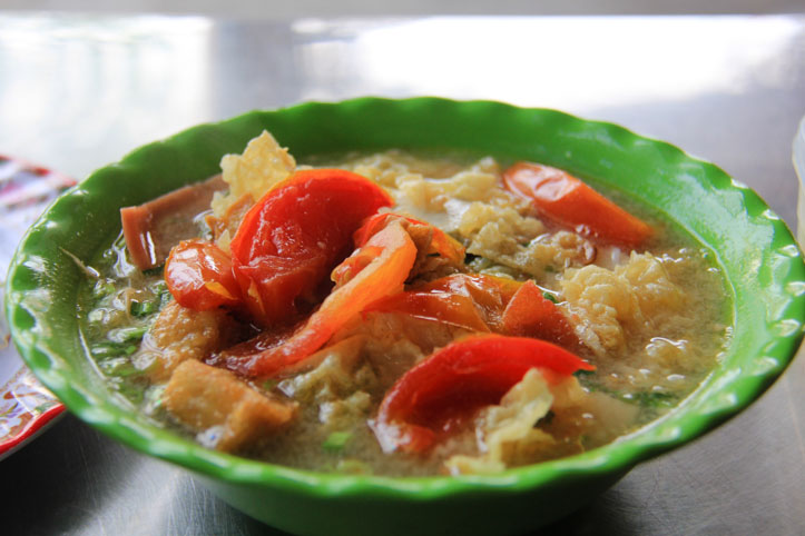 Bun Rieu Cua or Vietnamese Hue Style Crab Noodle Soup