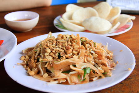 Goi Tai Heo Rau Ram or Pig Ear Salad with Laksa Leaves